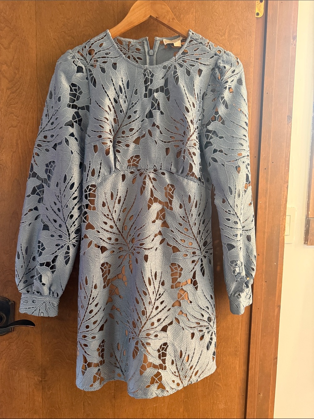 Michael Kors Light Blue Lace Mini Dress